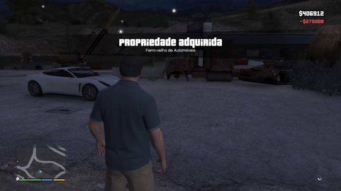 Pronto! Você agora é dono do ferro-velho de automóveis de GTA 5 (Foto: Reprodução/Rafael Monteiro)