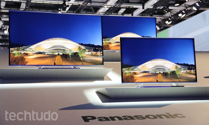 Modelos de TV 4K da Panasonic (Foto: Fabrício Vitorino/TechTudo) Modelos de TV 4K da Panasonic (Foto: Fabrício Vitorino/TechTudo)