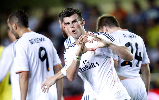 Bale comemoração Real Madrid contra o Villarreal (Foto: Agência AP)