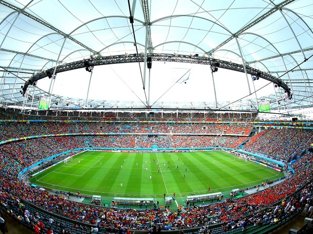 jogo Espanha x Holanda na Fonte Nova (Foto: Getty Images)