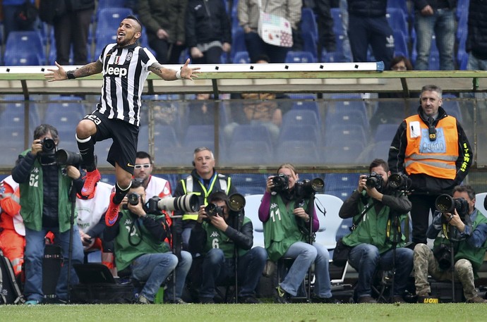 Vidal gol Juventus x Sampdoria (Foto: Reuters)