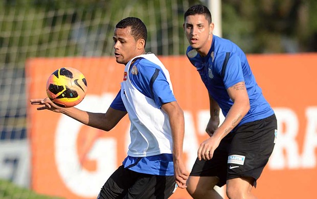 Geuvânio e Rafael Caldeira - Santos (Foto: Ivan Storti/Divulgação Santos FC)