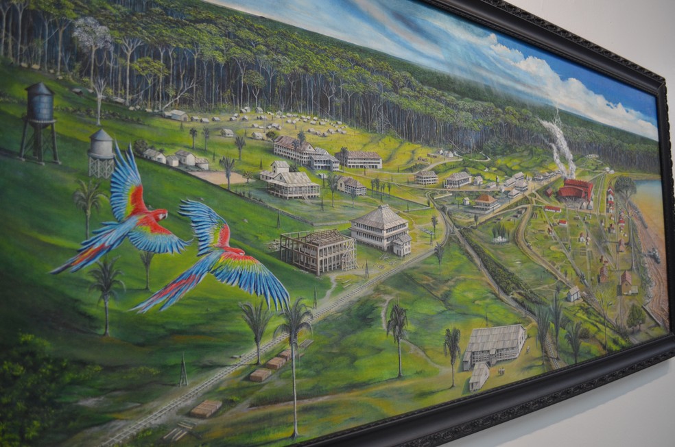 Telas são baseadas em fotos do fotógravo Dana B. Marril, segundo o autor (Foto: Toni Francis/G1)