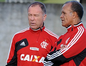 Mano Menezes e Jayme de Almeida treino Flamengo (Foto: Alexandre Vidal/Fla Imagem)