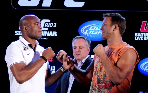 Anderson Silva e Bonnar encarada UFC Rio III (Foto: André Durão / Globoesporte.com)