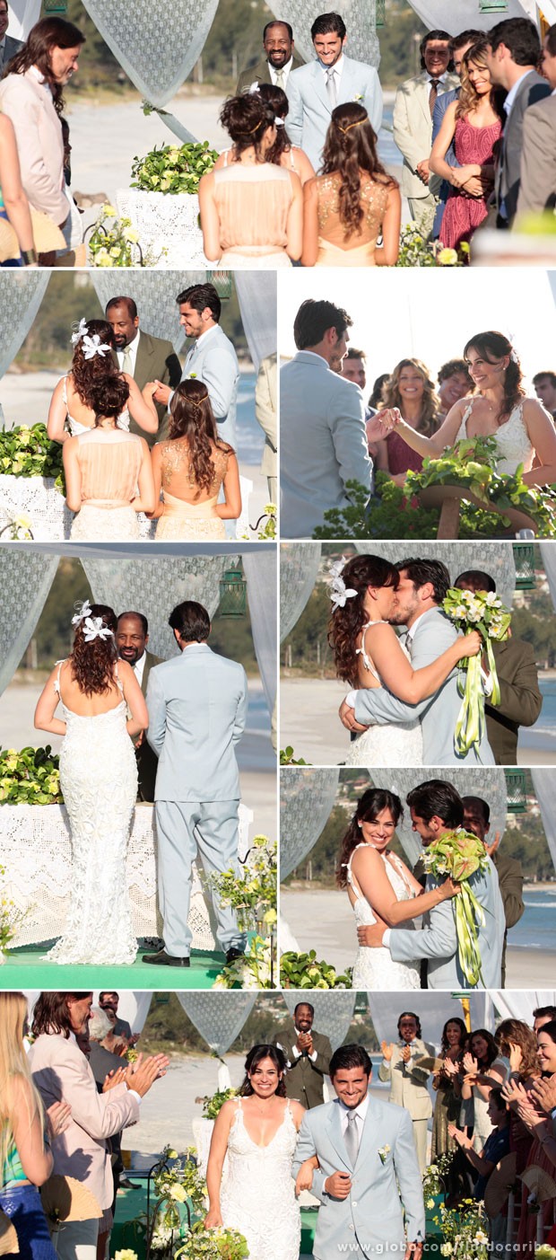 FEsta de casamento foi emocionante (Foto: Flor do Caribe / TV Globo)
