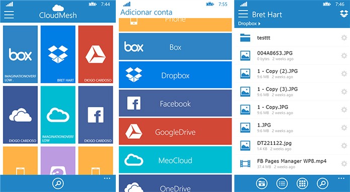 CloudMesh é um cliente para Box, Dropbox, Copy, Google Drive e outros serviços de armazenamento na nuvem (Foto: Divulgação/Windows Phone Store)