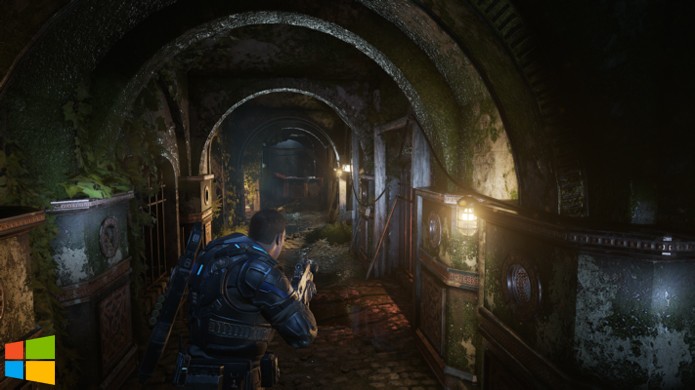 Mesmo com mais efeitos de iluminação e detalhes no Windows 10, a versão Xbox One de Gears of War 4 não fica muito atrás (Foto: Reprodução/Hardcore Gamer)