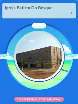 Sede de igreja é marcada como 'Pokéstop' em Rio Branco (Foto: Reprodução/Pokémon Go)