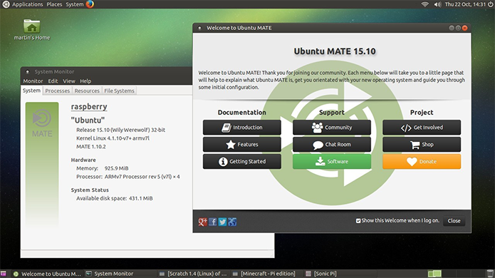 Ubuntu MATE é mais completo do que o Raspbian (Foto: Reprodução/Filipe Garrett)
