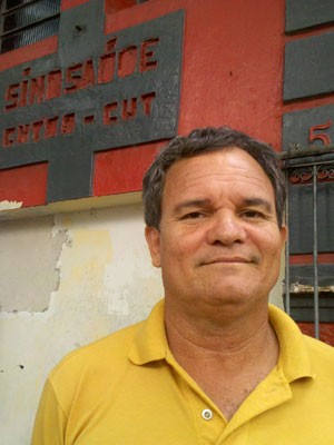Presidente do Sindsaúde-PE, Tiago Oliveira (Foto: Luna Markman/ G1)