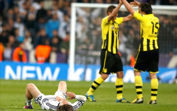  Luka Modric comemoração Borussia Dortmund Real Madrid (Foto: Reuters)