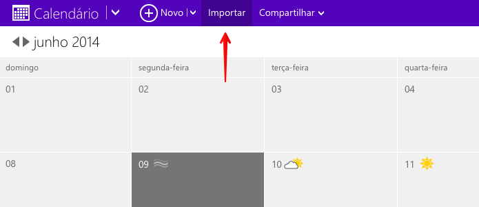 Adicionando calendário ao Outlook (Foto: Reprodução/Helito Bijora)