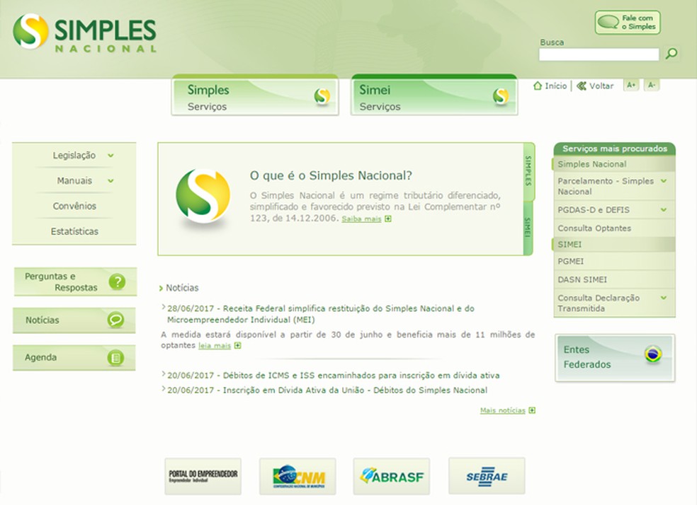 Pedido de parcelamento poderá ser feito na página do Simples Nacional ou no site da Receita (Foto: Reprodução)