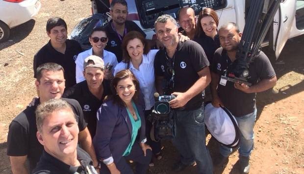 Equipe trabalhou na cobertura dos tornados (Foto: RBS TV/Divulgação)