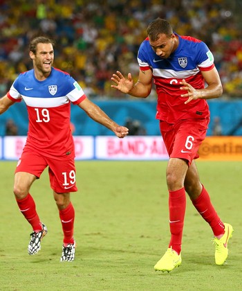 John Brooks comemoração EUA x Gana (Foto: Getty Images)