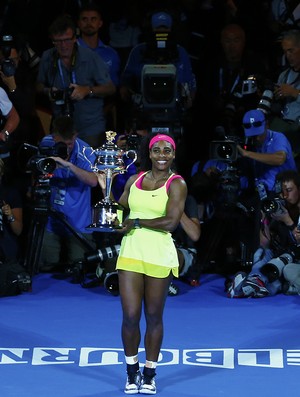 Serena Williams campeã do Aberto da Austrália (Foto: Jason Lockett/Tennis Australia)