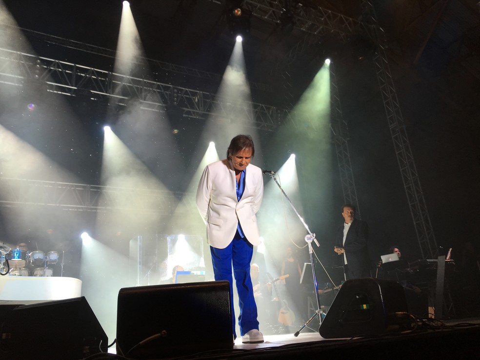 Roberto Carlos se apresentou em Presidente Prudente nesta quinta-feira (30) (Foto: Heloise Hamada/G1)