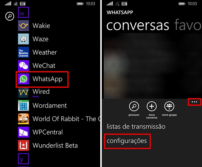 WhatsApp do Windows Phone oferece a opção de remover prévias de mensagens das notificações (Foto: Reprodução/Elson de Souza)