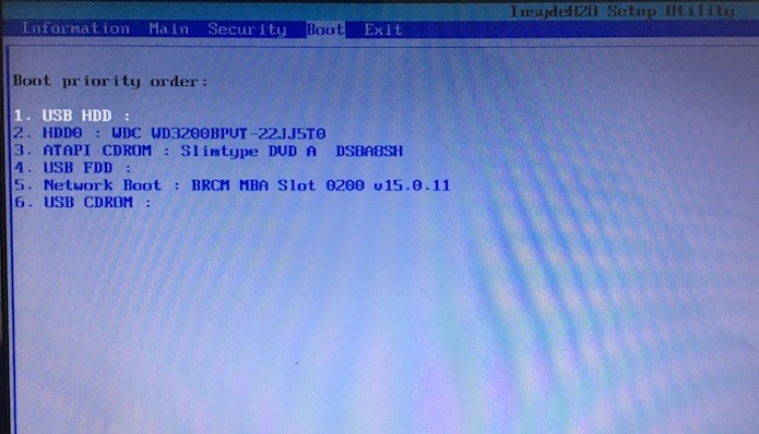 Configurações de boot (Foto: Reprodução/Helito Bijora)