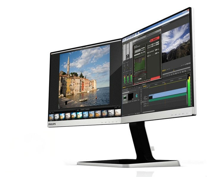 Monitores são separados por uma fina linha 3.5mm (Foto: Divulgação/Computex) Monitores são separados por uma fina linha 3.5mm (Foto: Divulgação/Computex)