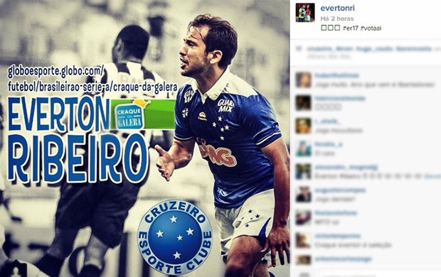Print Everton Ribeiro Cruzeiro (Foto: Reprodução / Twitter)