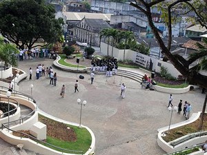 Área no Pelourinho que dá acesso a um dos estacionamentos com espaço reintegrado pelo Estado (Foto: Divulgação/Ascom IPAC)