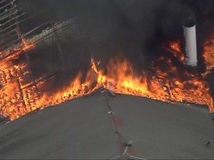 Incêndio no Nova América (Foto: Reprodução / Globo News)