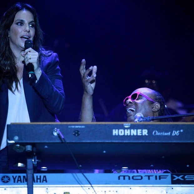 Ivete Sangalo e Stevie Wonder (Foto: Reprodução/Instagram)