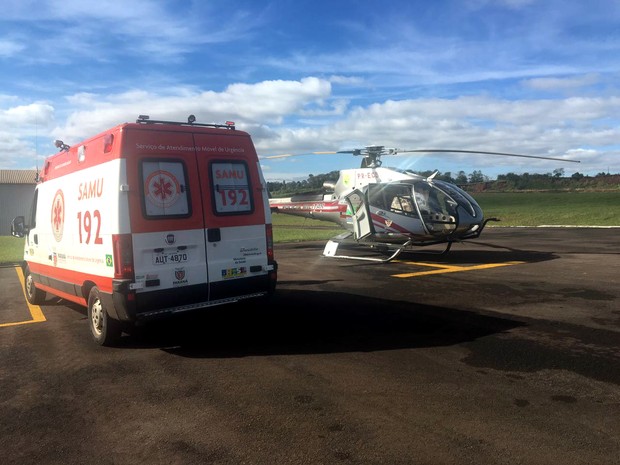 Viagem de helicóptero, de Umuarama para Londrina, demorou uma hora (Foto: Divulgação/Graer)