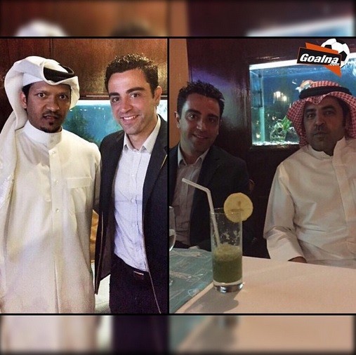 Xavi aparece em foto com árabes