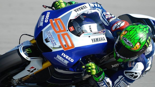 Jorge Lorenzo Yamaha MotoGP Indianápolis capacete cobra (Foto: Divulgação MotoGP)