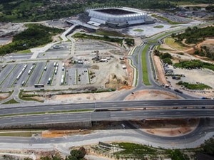 Viaduto da BR-408, em São Lourenço. (Foto: Rafael Bandeira/Secopa-PE)