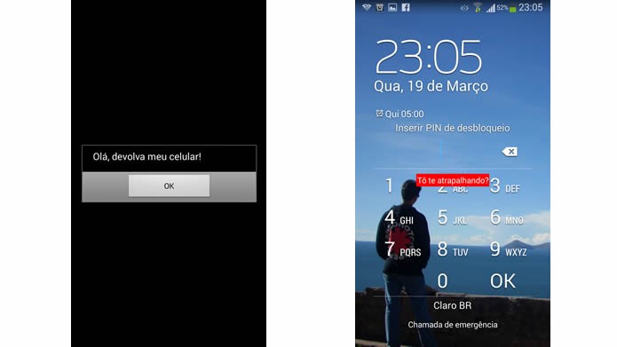 Utilize o Android Lost para localizar o aparelho ou enviar mensagens para quem estiver com ele (Foto: Reprodução/Daniel Ribeiro)