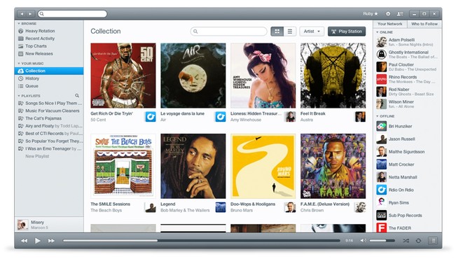 screenshot de Rdio