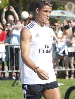 Cristiano Ronaldo treino do Real Madrid em Los Angeles (Foto: EFE)