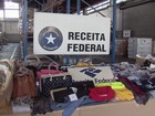 Receita Federal apreende 44 toneladas de produtos falsificados em Santos