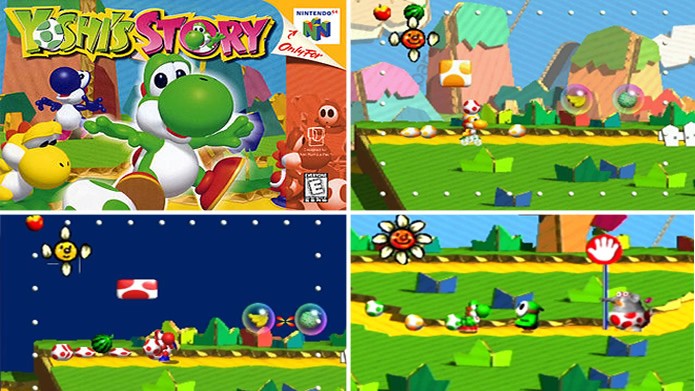 Com um visual bem colorido e divertido, Yoshis Story é um divertido game em 2D da franquia de jogos do Mario (Foto: Divulgação/Nintendo)