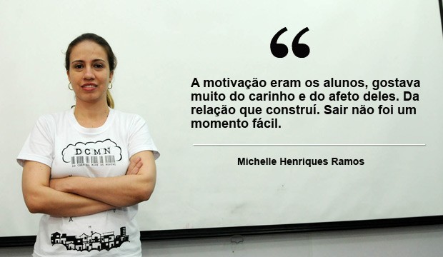 A pedagoga Michelle Henriques Ramos no Conjunto de Favelas da Maré (Foto: Alexandre Durão/G1)