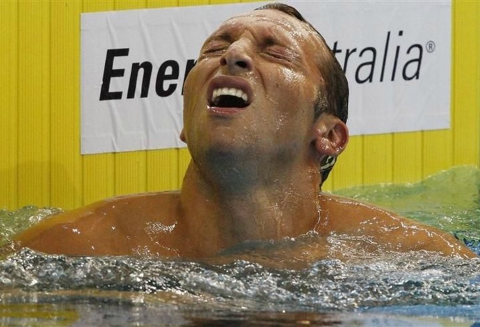 natação Ian Thorpe na seletiva australiana (Foto: Reuters)
