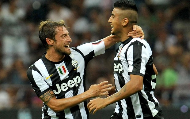  Claudio Marchisio Arturo Vidal juventus gol milan (Foto: Agência Getty Images)