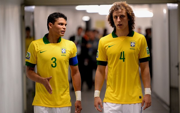 Thiago Silva e David Luiz Brasil e Croácia (Foto: Agência Getty Images)