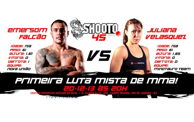 Shooto 45 promove luta de MMA entre homem e mulher e gera polêmica Poster_luta_shooto-brasil_95