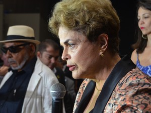 Dilma Rousseff participou de uma audiência pública em João Pessoa (Foto: Krystine Carneiro/G1)