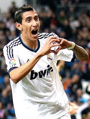 Di Maria comemora gol do Real Madrid contra o Zagaoza (Foto: Reuters)