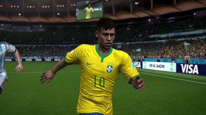Neymar e a nova camisa do Brasil, agora no Fifa 14 (Foto: Reprodução/Daniel Molina)