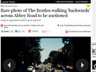 Foto com Beatles cruzando Abbey Road na direção oposta é leiloada