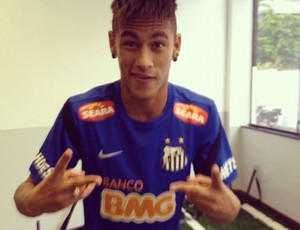 Neymar no CT Rei Pelé (Foto: Reprodução / Twitter)