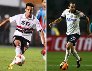 Jadson e Danilo São Paulo x Corinthians (Foto: Montagem sobre foto da Vipcomm)