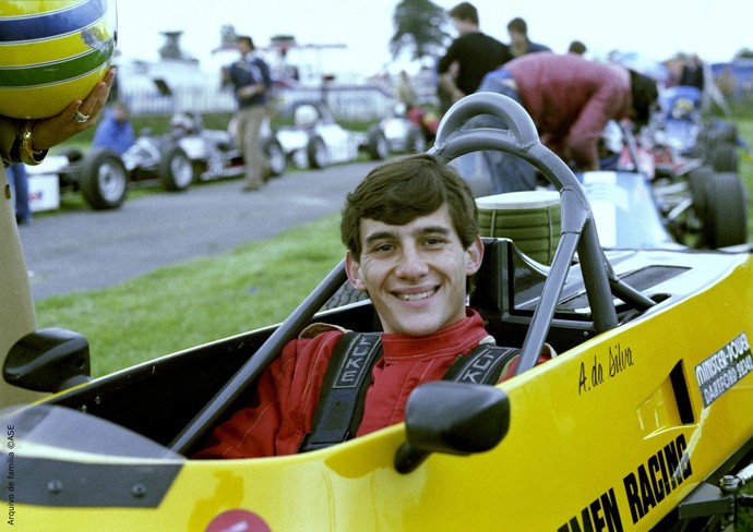 Ayrton Senna na Fórmula Ford 1600: campeão logo no primeiro ano na Europa, em 1981 (Foto:  Arquivo de Família©ASE)